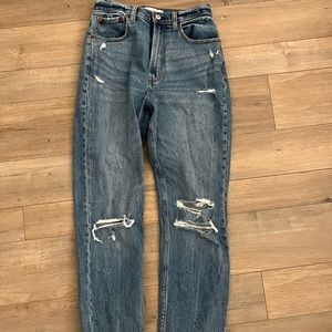 Abercrombie jeans curve love ultra high rise ankle straight jeans